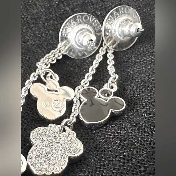 Swarovski Mickey and Minnie Drop Earrings - Picture 2 of 5